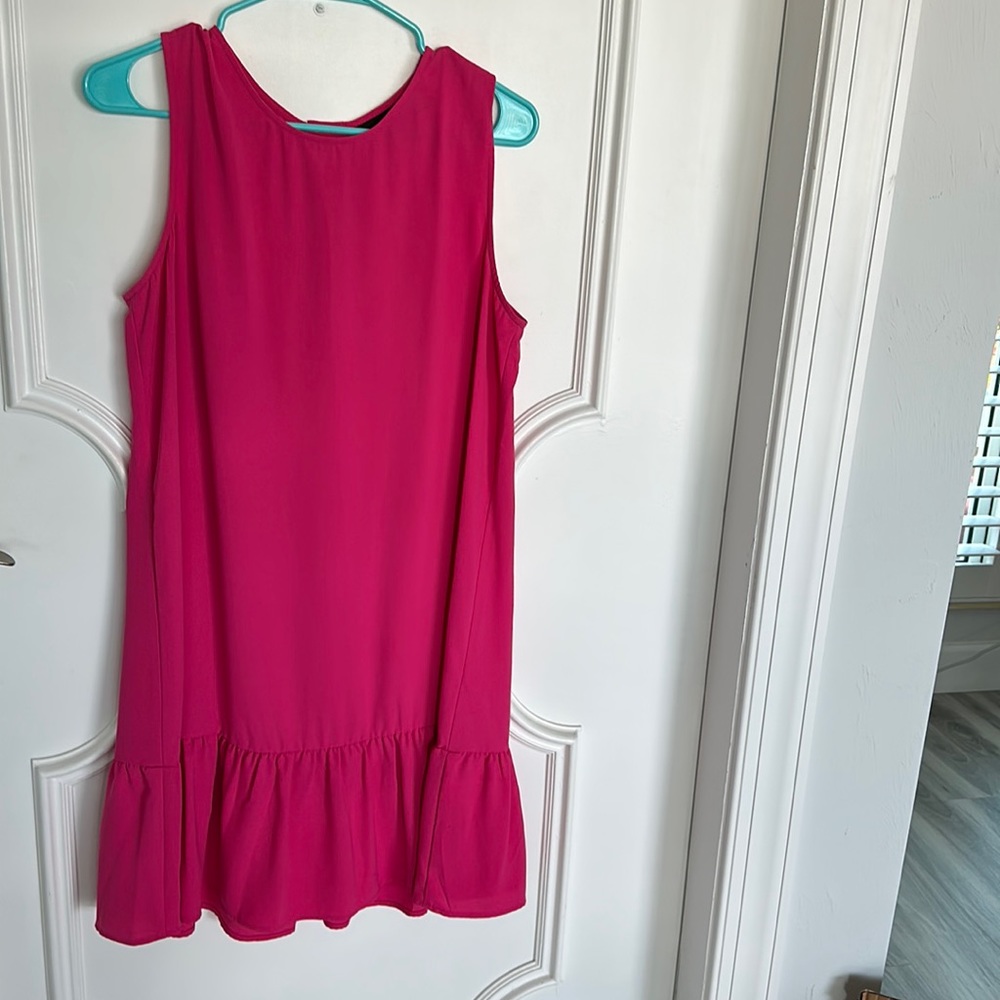 Pink button down back